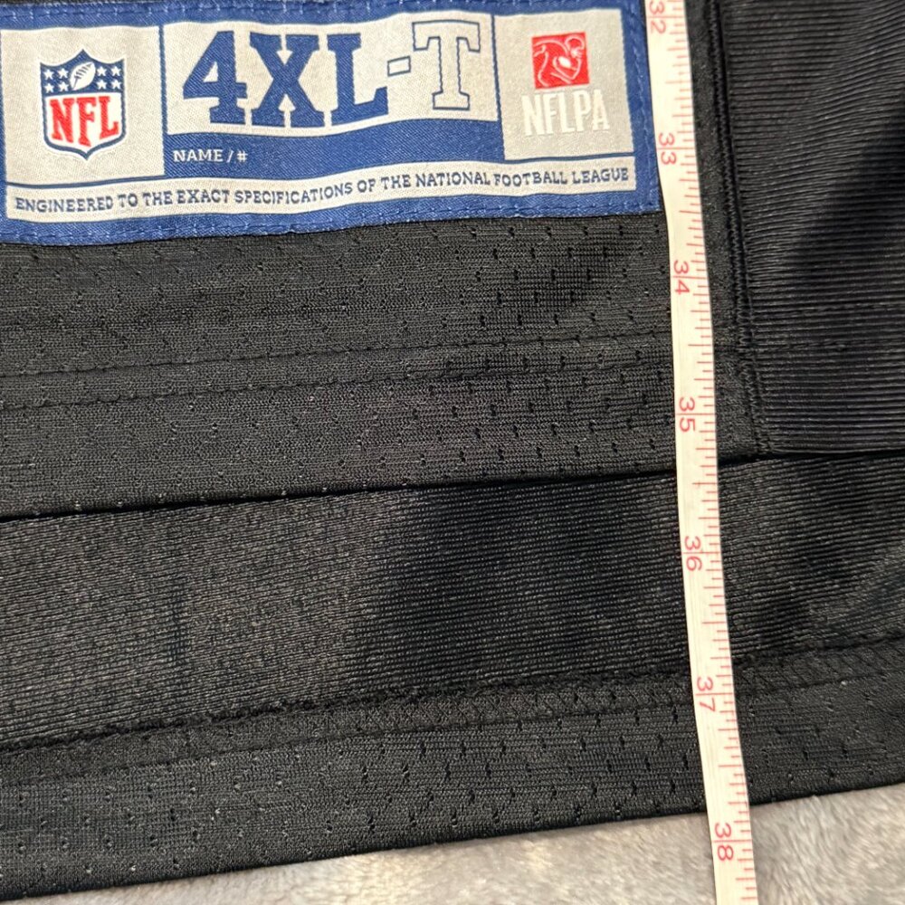 NFL Pro Line Raiders Josh Jacobs #28 Jersey Black Silver Mens Size 4XLT Big Tall - Picture 11 of 11